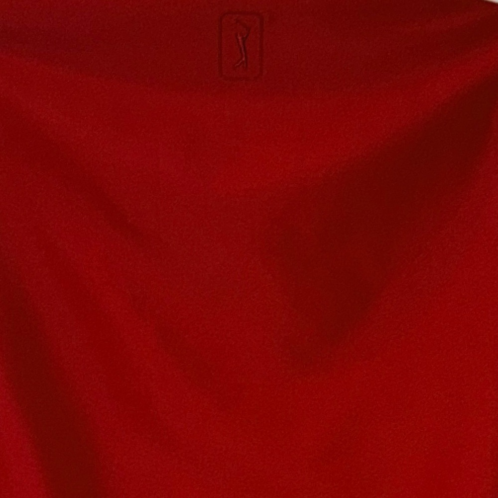 PGA Tour Mens Vest Medium Red Black Full Zip Golf Performance Fleece-Lined - Picture 6 of 8